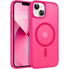 BENTOBEN Magnetic for iPhone 13 Mini Case/iPhone 12 Mini Case, [Compatible with MagSafe] Translucent Frosted Slim Shockproof Women Men Protective Case Cover for iPhone 13 Mini/12 Mini 5.4",Hot Pink