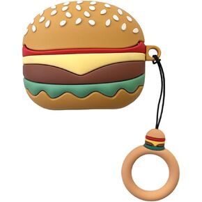 Ear Buds Case for Samsung Galaxy Buds 3/Galaxy Buds 3 pro,Cute Cartoon Creative Hamburg Pattern Design Headphone Cover with Ring for Boys Kids Girls