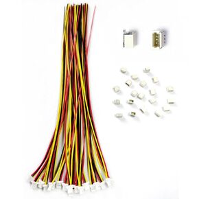 BOJOUL 20 Sets JST SH 1.0mm 3-Pin Male Connector and 28AWG Female Connector Plug with Wire Cable 20cm Used in PCB Toys Household Appliances etc
