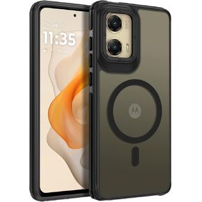 DUEDUE for Moto G Stylus 5G 2024 Case Magnetic[Compatible with Magsafe], Translucent Matte Back Full Protective Cover Anti-Scratch Shockproof Phone Case for Motorola G Stylus 2024 6.6", Black