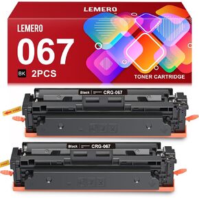 LEMERO 067 Black Toner Compatible for Canon 067 Black Toner Cartridges 067H Toner Work for Canon MF656Cdw Toner Cartridges MF654Cdw MF653Cdw LBP632Cdw Printer (2 Black,067 Black Toner Cartridges)