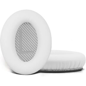 Replacement Ear Pads Compatible with Bose QuietComfort 35/Quiet Comfort 35 II (qc 35/QC35 II) Headphones, high Density Memory Cotton, Soft Leather, Adaptive soundproofing Ear Pads (White)