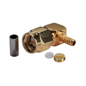 Saide 10pack SMA Male Male Right Angle Connector for RG316 RG174 LMR100 (حزمة 10)