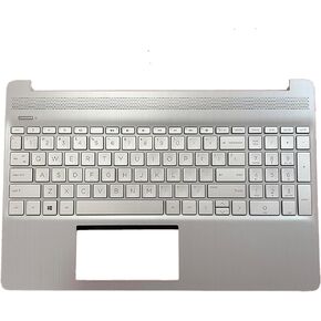 استبدال HP 15T-DY 15-DY 15-EF 15Z-EF 15S-EQ 15S-FQ 15S-ER 15S-FR PALL-RREST APPERANCE NON-BACKLIT ASSEMBLY SILVER L63578-001 M17184-001 in Kuwait