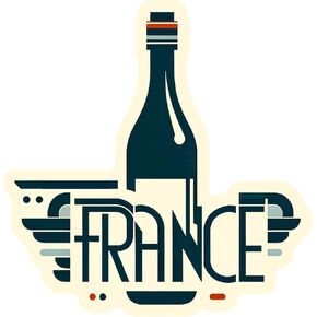 Vagabond Heart France Sticker - France Weatherproof Vinyl Decal - French Wine Souvenir