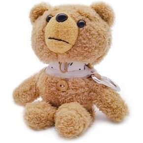 Guppy Compatible with AirPods Furry Case Girls 3D Cartoon Cute Teddy Bear Doll Plush Fluffy Warm Carrying Case Soft Protective AirPods Case Cover Accessories for AirPods 1 & 2 Light Brown