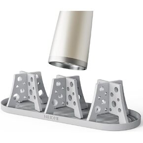 NiHome Silicone Water Bottle Drying Racks Set of 3 with Drip Tray,Cheese Style for Faster Drying,Bottle Dryer Racks Fit for Stanley YETI Cups Owala Sports Bottle Baby Bottle Thermoses Mugs