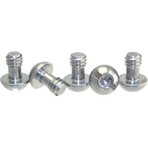 Cap SS Steel Screws 1/4" Tripod Quick Release QR Plate Camera Hex/Slot Combo (5)