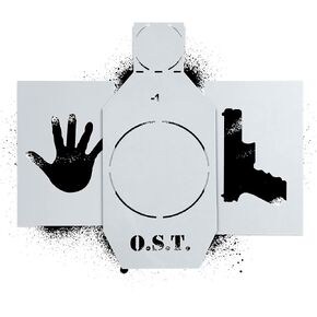 OST Draw-N-Draw Silhouette Target Stencil Kit: Large Thick Mylar Stencil for Cardboard or Paper Shooting Targets for The Range Practice Targets and Accessories for Range