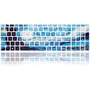 English Silicone Keyboard Cover for HP Envy x360 15.6''Series /2020 2019 Pavilion 15/Pavilion x360 15.6" Series/Envy 17 17.3" Series/Laptop 15t 17t 17-ca0011nr 17-by0040nr,Little Cat