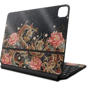 Glossy Glitter Skin Compatible with Apple Magic Keyboard for iPad Air 11-inch (M2) 2024 - Stitch Dragons - Premium 3M Vinyl Protective Decal Cover - Easy to Apply | Crafted in The USA by MightySkins