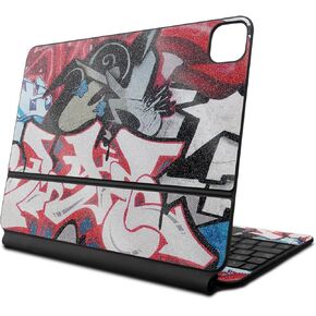 Glossy Glitter Skin Compatible With Apple Magic Keyboard for iPad Air 11-inch (M2) 2024 - Graffiti Mash Up - Premium 3M Vinyl Protective Decal Cover - Easy To Apply | Crafted in the USA by MightySkins