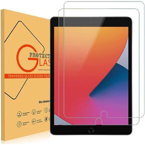 [2 Pack] Screen Protector for iPad 10.2 2021/2020 / 2019 Model, iPad 9/8 / 7 (10.2-Inch, iPad 9th, 8th, 7th Generation) Tempered Glass, Clear