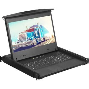 Rackmount Monitor, 1920 X1080, 1U 17.3" LCD, VGA + HDMI Input Part#RM-F17USD-16BRK, 3 Year Warranty