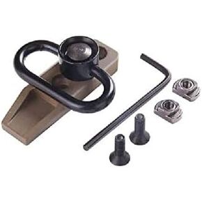 Alloy Dark Earth Tactical Modular Direct Attachment Quick Detach QD Sling Swivel Mount Kit-Push Button (Pack of 2) (Pack of 1) (Pack of 1) (- Pack of 2)