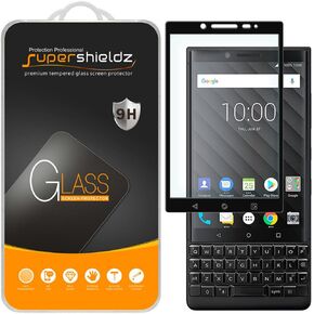 Supershieldz (2 Pack) Designed for BlackBerry Key2 Tempered Glass Screen Protector, (Full Screen Coverage) Anti Scratch, Bubble Free (Black)