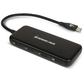 IOGEAR 4 Port USB-C Hub, USB 3.2 Gen 2, 10Gbps, 100W Power Delivery, High Speed Data Transfer, Windows, macOS, GUH3C4C