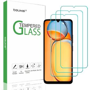 (3 Pack) Compatible for Xiaomi Redmi 13C Screen Protector Tempered Glass, Touch Sensitive,Case Friendly, 9H Hardness
