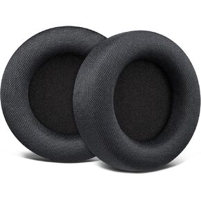 SOULWIT Mesh Fabric Earpads Replacement for Corsair Virtuoso Pro Headset, Ear Pads Cushions with Durable Mesh Fabric, High-Density Noise Isolation Foam, Added Thickness - Virtuoso Pro MF Black