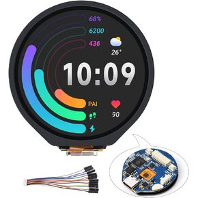 RP2350 Microcontroller Development Board with 1.28inch Round Touch Screen IPS LCD 240×240 Pixels, 65K Color, Based on RPi RP2350, Dual-Core & Dual-Architecture Design Type-C Connector