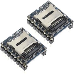 WTV020-SD Voice Module U Disk Audio Player MP3 Sound Module Game Console Voice Board WTV020 WTV020M01 with SD Card Slot UART 232 for Arduino