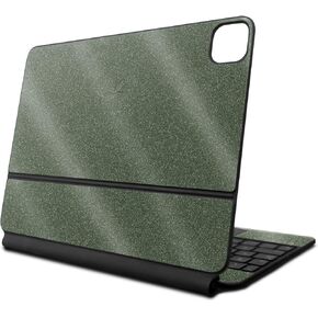 Glossy Glitter Skin Compatible With Apple Magic Keyboard for iPad Air 11-inch (M2) 2024 - Solid Olive - Premium 3M Vinyl Protective Wrap Decal Cover - Easy To Apply | Crafted in the USA by MightySkins