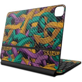 Carbon Fiber Skin Compatible with Apple Magic Keyboard for iPad Air 11-inch (M2) 2024 - Tertiary Arrows - Premium 3M Vinyl Protective Decal Cover - Easy to Apply | Crafted in The USA by MightySkins
