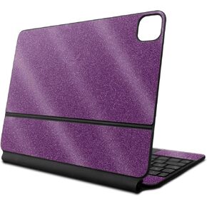 Glossy Glitter Skin Compatible with Apple Magic Keyboard for iPad Air 11-inch (M2) 2024 - Solid Purple - Premium 3M Vinyl Protective Decal Cover - Easy to Apply | Crafted in The USA by MightySkins
