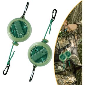 2Pcs Retractable Bow Hoist, 33FT Tree Stand Gear Hoist, Treestand Bow Hoist Rope, Hunting Treestand Bow Gear Hoist for Gun Retriever, 4mm Thickened Rope