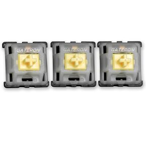 Gateron Yellow Switches,Keyboard Switch,Gateron KS-3 Milky Top Black Bottom Housing Switches for 5 pins Keyboard PCB 90 PCS