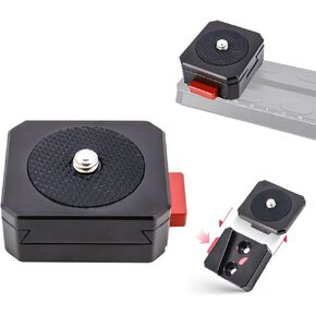 Quick Release Plate for Camera & Tripod, Gimbal, Monopod, Stabilizer/Video Light & Light Stands V Shape Slide Plate