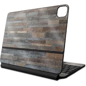Glossy Glitter Skin Compatible with Apple Magic Keyboard for iPad Air 11-inch (M2) 2024 - Gray Wood - Premium 3M Vinyl Protective Wrap Decal Cover - Easy to Apply | Crafted in The USA by MightySkins