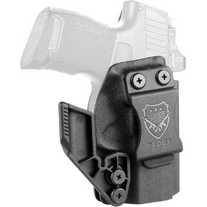 PROUS IWB Kydex Holster with Claw Attachment and Optic Cut: Compatible with Sig Sauer P365 / P365X / P365 SAS Pistol, Inside Waistband Concealed Carry Holster Sig P365, Adj. Cant & Retention, Right