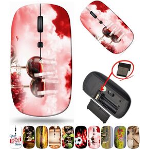maizi Wireless Mouse Women for Chromebook Laptop PC Notebook Wireless Mice Women Image ID: 27971791 Wine Portable 2.4G USB Receiver American-Made