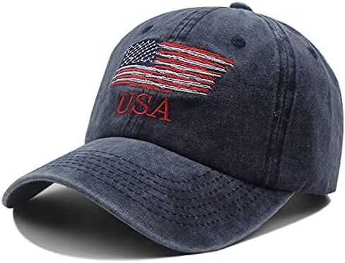 USA Flag Trucker Hat,Mullet Hat Wigs, Baseball Cap,Breathable Mesh Side Adjustable Fit for Men Women in Saudi Arabia