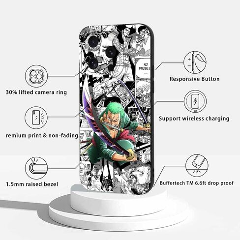 2 Pack Anime Phone Case for iPhone 16 Pro Max Case 6.9",Manga Aesthetics Cases,Cool Comics Cartoon Characters Design for Women Men Kids Boys,Lens Protection Soft Cover Funda for iPhone 16 Pro Max in Saudi Arabia