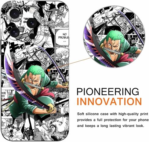 2 Pack Anime Phone Case for iPhone 16 Pro Max Case 6.9",Manga Aesthetics Cases,Cool Comics Cartoon Characters Design for Women Men Kids Boys,Lens Protection Soft Cover Funda for iPhone 16 Pro Max in Saudi Arabia