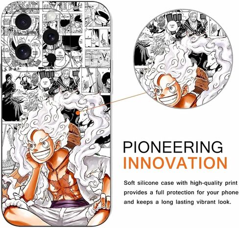 2 Pack Anime Phone Case for iPhone 16 Pro Max Case 6.9",Manga Aesthetics Cases,Cool Comics Cartoon Characters Design for Women Men Kids Boys,Lens Protection Soft Cover Funda for iPhone 16 Pro Max in Saudi Arabia