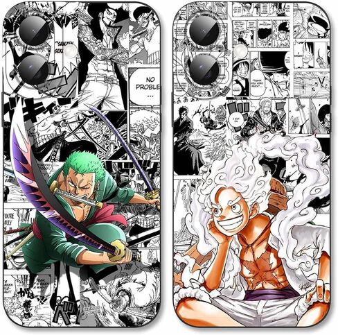 2 Pack Anime Phone Case for iPhone 16 Pro Max Case 6.9",Manga Aesthetics Cases,Cool Comics Cartoon Characters Design for Women Men Kids Boys,Lens Protection Soft Cover Funda for iPhone 16 Pro Max in Saudi Arabia