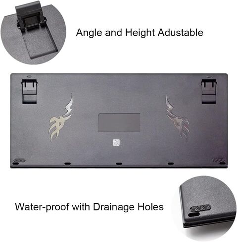 Granvela e-yooso Z-77 لوحة مفاتيح ميكانيكية | لوحة الألومنيوم | مفاتيح الأزرق الملموسة | قوس قزح LED الخلفية | N-Key Rollover | 87 مفتاح Tenkeyless | الساخنة قابلة للتبديل -سد in Kuwait