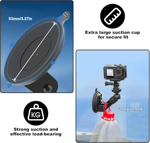 O'Woda Cupt Cup Mount for DJI Osmo Pocket 3 ، مجموعة دعم كاميرا حامل حامل الزجاج الأمامي لـ DJI Osmo Pocket 3/Action 5 Pro/4/3 in Kuwait