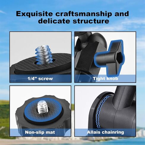 O'Woda Cupt Cup Mount for DJI Osmo Pocket 3 ، مجموعة دعم كاميرا حامل حامل الزجاج الأمامي لـ DJI Osmo Pocket 3/Action 5 Pro/4/3 in Kuwait