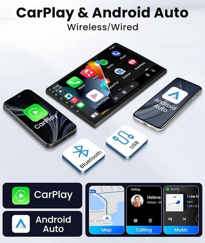 Car Stereo Radio for Toyota Highlander 2008-2013 : 10" Touchscreen GPS Navigation Upgrade - Wired/Wireless CarPlay Android Auto 5G WiFi GPS/FM/DSP/SWC Mirror Link 1080P Backup Camera in Kuwait