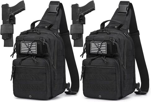 Small Tactical Tactical Sling Backpack Military Crossbody Bag Pack for Mens One Shoulder Holster Sling Bag 10L 2 Packs in Saudi Arabia