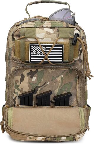 Small Tactical Tactical Sling Backpack Military Crossbody Bag Pack for Mens One Shoulder Holster Sling Bag 10L 2 Packs in Saudi Arabia
