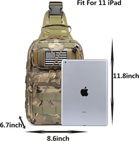 Small Tactical Tactical Sling Backpack Military Crossbody Bag Pack for Mens One Shoulder Holster Sling Bag 10L 2 Packs in Saudi Arabia