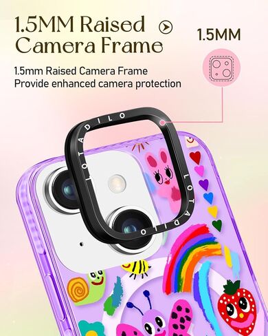 for iPhone 14 Pro Max Case for Women - Cute Design Girls Compatible with Magsafe Magnetic Ring Holder Stand Peach Blossom Phone Covers Aesthetic Girly TPU Funda for 14 Pro Max in Kuwait