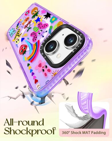for iPhone 14 Pro Max Case for Women - Cute Design Girls Compatible with Magsafe Magnetic Ring Holder Stand Peach Blossom Phone Covers Aesthetic Girly TPU Funda for 14 Pro Max in Kuwait