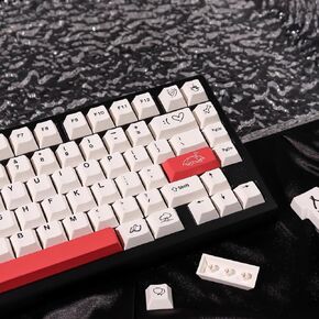 mintcaps 160 Keys Keycaps Beige Keycap Cherry Profile Custom Keyboard Keycap Dye-Sublimation for ANSI/ISO Mechanical Keyboard