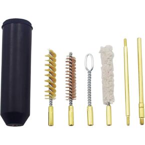 9mm Pistol Cleaning Kit Set Pocket Size Hand Gun Bore Brush for Cal.38/357/9mm Pistol Cleaning Black